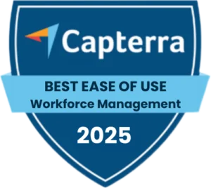 Capterra - Best Ease of Use (Workforce Management) 2025 Capterra - Best Ease of Use (Workforce Management) 2025