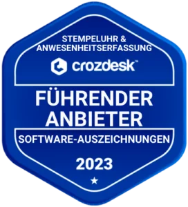 Crozdesk - Software Awards, Leader (Attendance Tracking & Time Clock) 2023 Crozdesk - Software Awards, Leader (Attendance Tracking & Time Clock) 2023